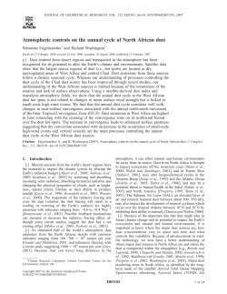 Atmospheric controls on the annual cycle of North African dust