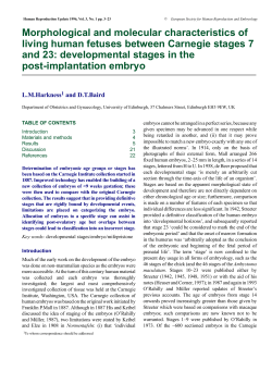Morphological and molecular characteristics of living human fetuses