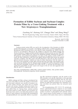 Formation of Edible Soybean and Soybean