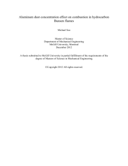 Aluminum dust concentration effect on combustion