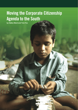Moving the Corporate Citizenship Agenda to the South