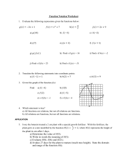 Function Notation worksheet0