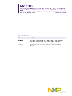 AN10583 Realizing an MP3 player with the LPC2148, using
