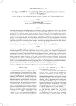 The Rigid Flexibility Model for Strategic Outcomes - UKM e