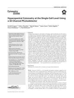 Hyperspectral cytometry at the singlecell level using a 32channel
