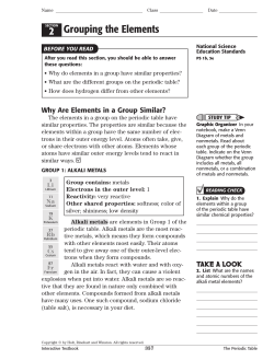 Grouping the Elements (Periodic Table #2)