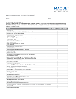 CS300 Performance Checklist