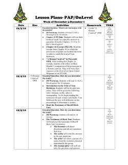 Lesson Plans- PAP/OnLevel