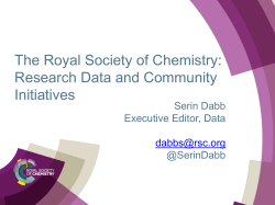 Research Data and Community Initiatives