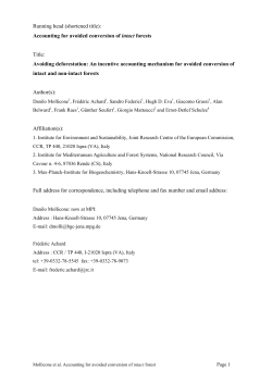 Climate and Deforestation: issues and definitions