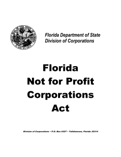 Florida Not for Profit Corporations Act