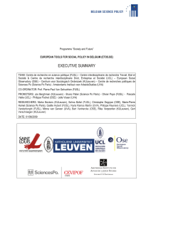 executive summary - Observatoire social europ&eacute;en