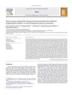 Desert species adapted for dispersal and germination - FCB-UJED