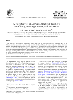 A case study of an African American Teacher`s self