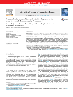 Neuroendocrine tumor of the small intestine diagnosed with trans