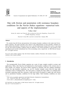 Slip with friction and penetration with resistance boundary