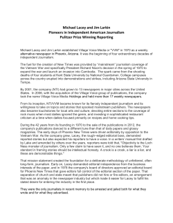 Michael Lacey and Jim Larkin Pioneers in