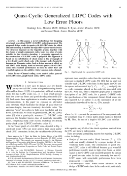 Quasi-Cyclic Generalized LDPC Codes with Low Error Floors