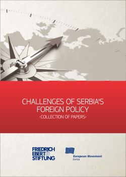 challenges of serbia`s foreign policy - Friedrich-Ebert