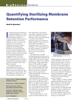 Quantifying Sterilizing Membrane Retention Performance