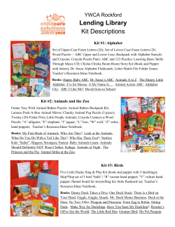 Lending Library Kit Descriptions