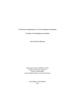 A Structural Explanation for Anti-immigrant Sentiment