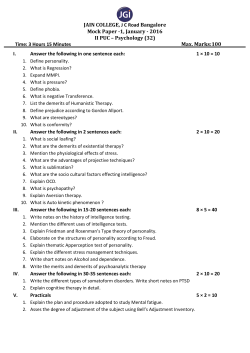 II PUC Psychology Mock Paper