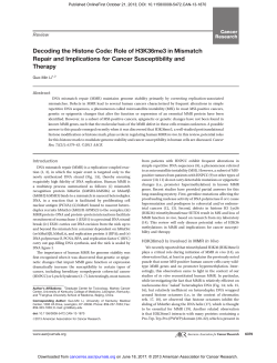 Decoding the Histone Code: Role of H3K36me3