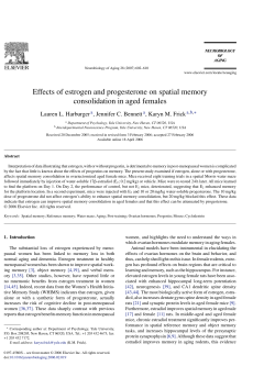 Effects of estrogen and progesterone on spatial memory