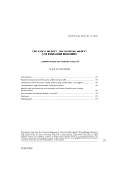 The Stock Market, the Housing Market and Consumer