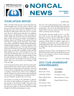 NoRcAL NEWS - BMW NorCal