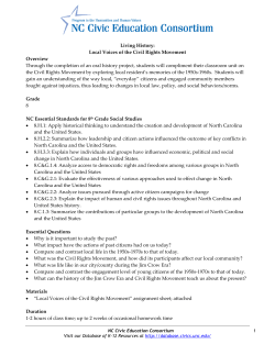 Living History: Local Voices of the Civil Rights Movement Overview