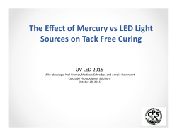The Effect of Mercury vs LED Light Sources on Tack