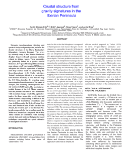 Crustal structure from gravity signatures in the Iberian Peninsula