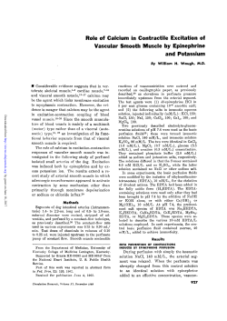 Role of Calcium in Contractile Excitation of Vascular Smooth Muscle