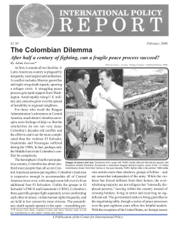 The Colombian Dilemma - Center for International Policy