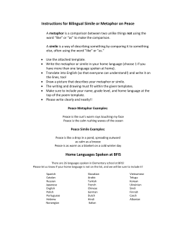 Instructions for Bilingual Simile or Metaphor on Peace Home