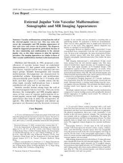 External Jugular Vein Vascular Malformation: Sonographic and MR