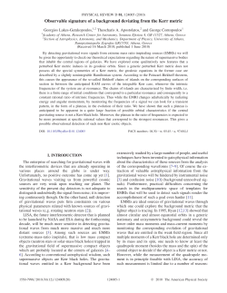 Observable signature of a background deviating from the Kerr metric