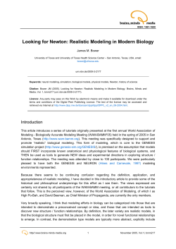 Looking for Newton: Realistic Modeling in Modern Biology