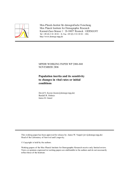 Population inertia and its sensitivity to changes in vital rates or initial