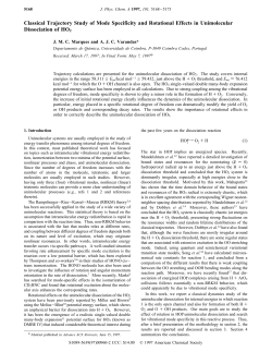 Classical Trajectory Study of Mode Specificity and Rotational Effects