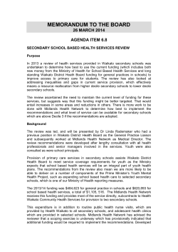 school based health services review