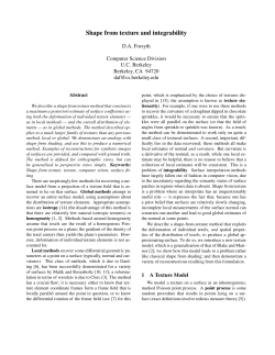 Shape from texture and integrability