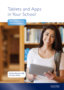 Tablets and Apps in Your School
