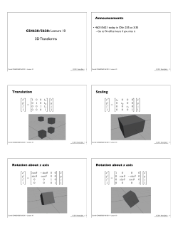 3D Transforms - Cornell Computer Science