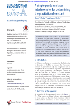 A simple pendulum laser interferometer for determining the