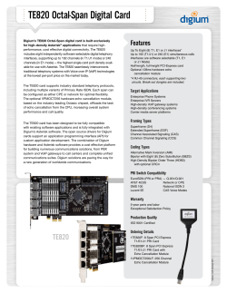 Octal Span Digital Card Datasheet