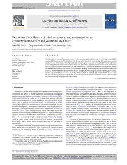 Examining the in fl uence of mind wandering and metacognition on