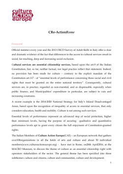 Strategic Document - Culture Action Europe